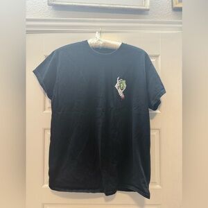 Men’s Retrofit Black Graphic Tee, sz lg